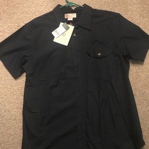 Filson navy feather cloth shirt Large